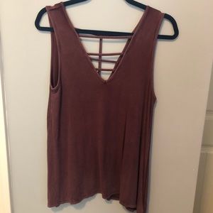 Maroon top